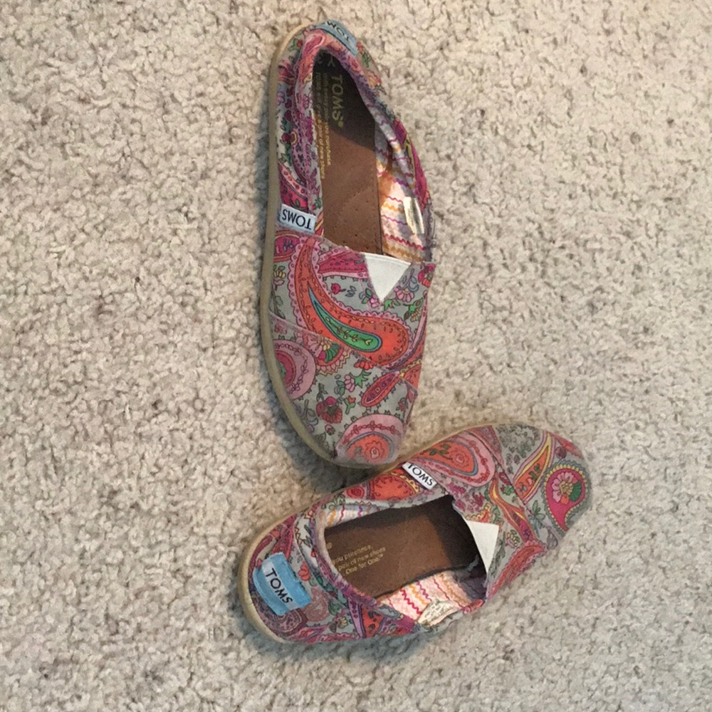 Toms paisley print canvas shoes